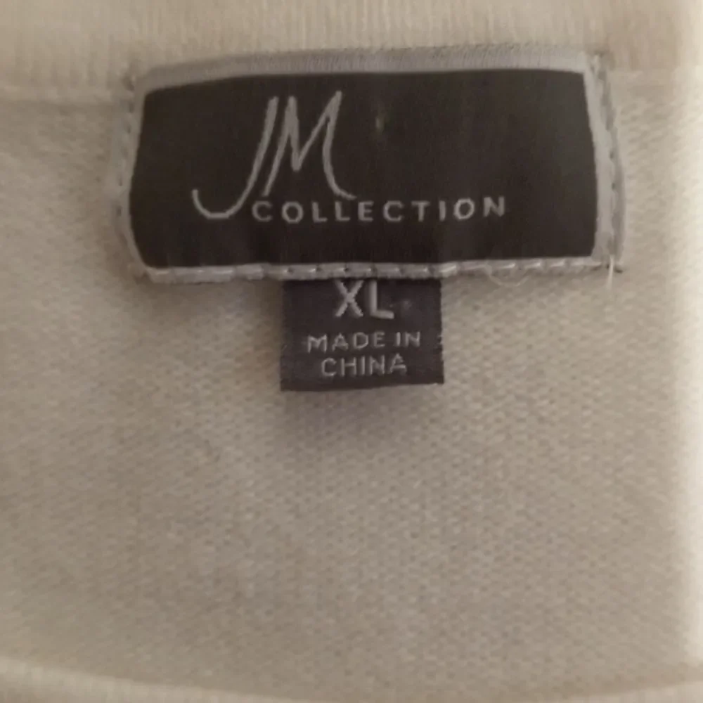 JM Collection Knit Sweater Off White Ivory Long Sleeve Size XL